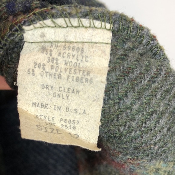 Plaid Patch Wool blend Mini Skirt - Picture 5 of 5